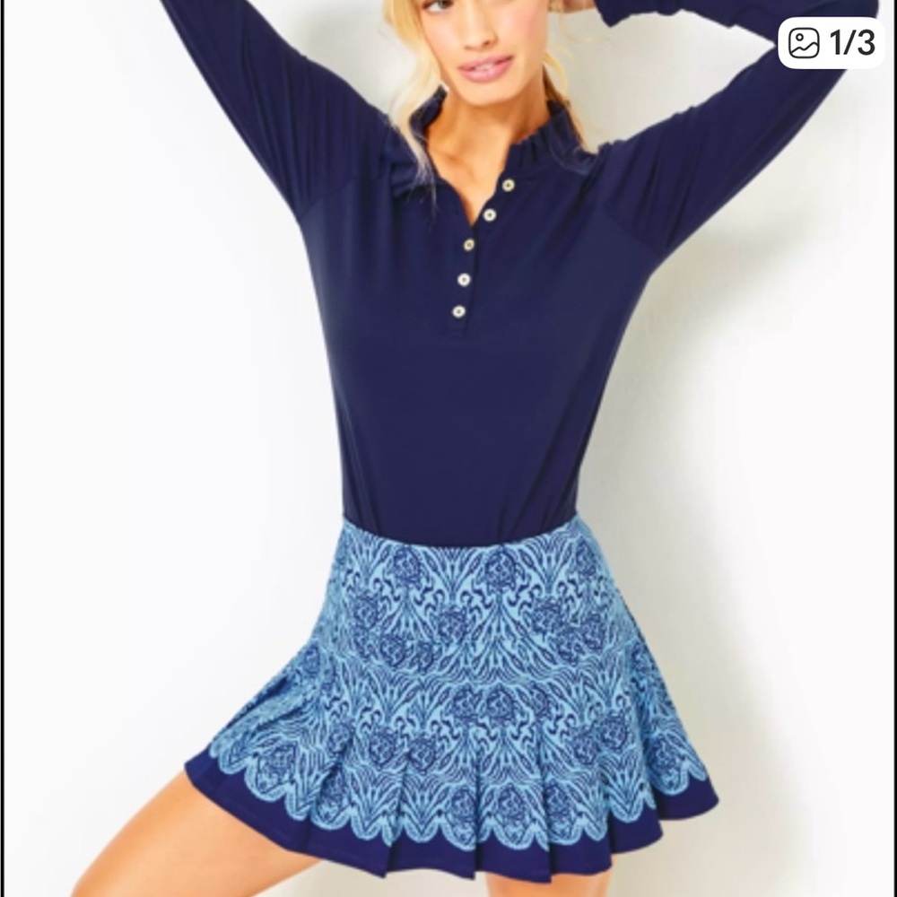 Blue Patterned Skirt